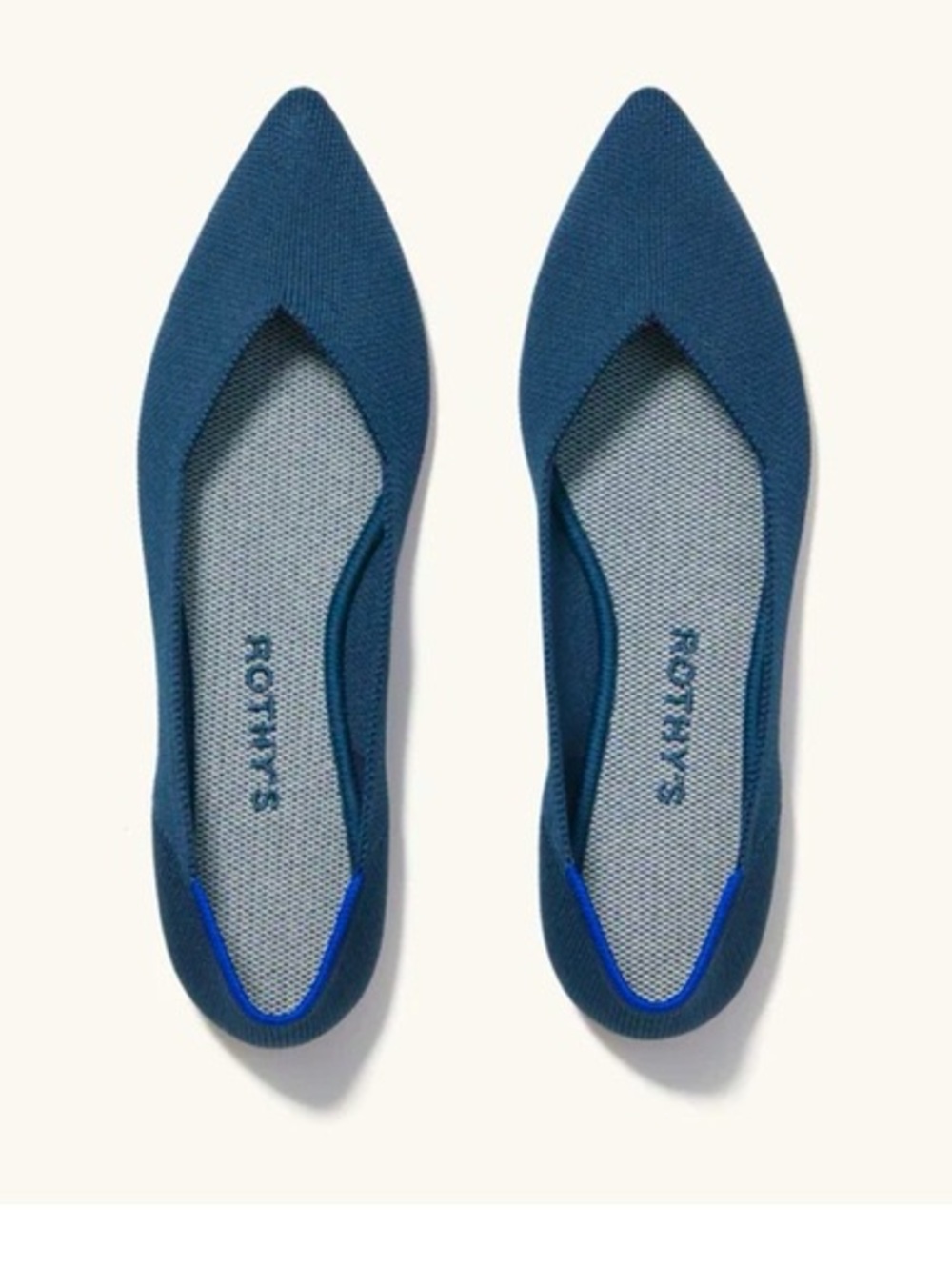 Rothy’s The Point II Flats in Deep Navy Blue Women’s Size 7